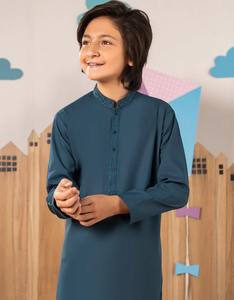 Shalwar Kameez traditionnel brodé élégant pour garçons d'hiver pour les fêtes festives - Vêtement respirant de haute qualité - Product Image 6