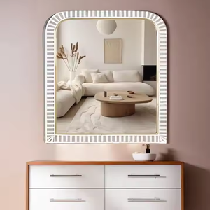 Espejo de pared con incrustaciones de hueso, lujo de la mejor calidad para baño moderno decorativo de Crescent Crafts - Product Image 2