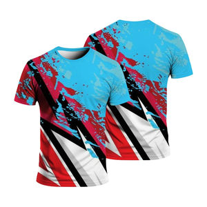 T-shirt à manches courtes de la meilleure qualité T-shirt à séchage rapide pour hommes Évacuation de l'humidité Vêtements d'entraînement et de sport décontractés Sublimation complète - Product Image 3