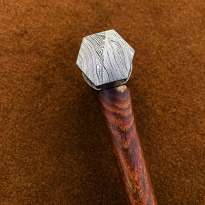 Marteau en acier Damas fait main avec une conception robuste, poignée confortable, personnalisable en DIY et OEM, utilisation polyvalente, garantie de 3 ans - Product Image 5