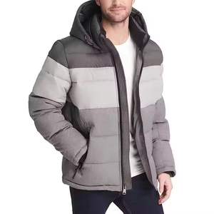 Veste d'hiver matelassée pour homme sur mesure de haute qualité, taille plus, respirante, séchage rapide, col rabattu décontracté avec poches avant - Product Image 3