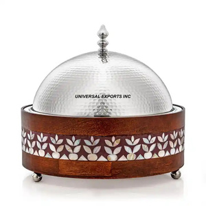 Hotpot de nácar redondo decorativo, última colección, cazuela de mesa, nuevo calentador de alimentos de Metal de lujo de calidad Premium - Product Image 1