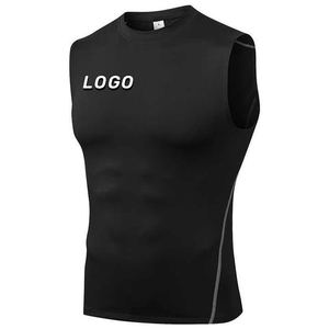 2025 vente chaude été hommes nouvelles chemises de Compression haute élastique à manches courtes Fitness vêtements de sport Rash Guard - Product Image 4