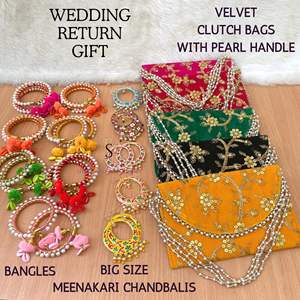 Recién llegado, recuerdo de boda hecho a mano, combo de trabajo de bordado, Cultch con brazalete y pendientes, regalos, brazaletes bordados eténicos - Product Image 6