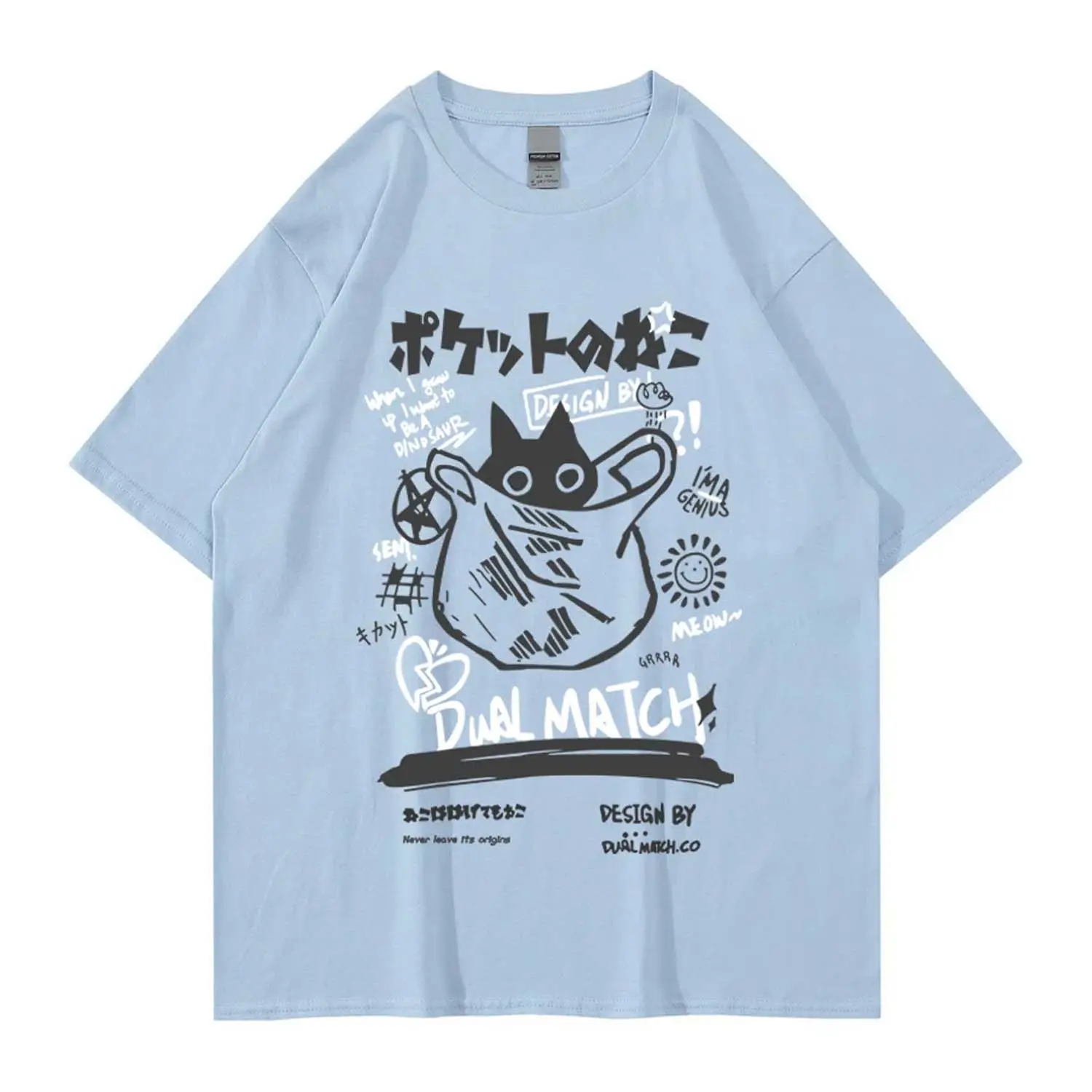Herren Vintage gewaschenes übergroßes T-Shirt mit gutem Buchstaben-Logo-Druck Sommer Hip Hop Streetwear Punk-Top formelle gestrickte Kleidung