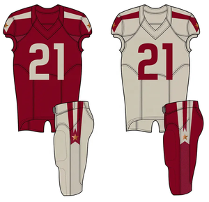 Maillots de football américain sublimés en gros pour adultes, grandes tailles, séchage rapide, antibactériens, ensemble maillot et pantalon d'entraînement, 100 % fabriqué - Product Image 3