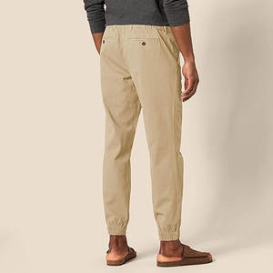Casual Stretch Tapered <b>Joggers</b> with Elastic Waist and Drawstring for <b>Work</b> <b>Mens</b> Straight-Fit Chino <b>Jogger</b> Pants Khaki Brown - Product Image 3