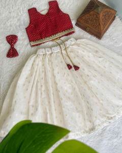 Conjunto de Lehenga Choli de Invierno para Niñas, Elegante, para Bodas, Fiestas de Cumpleaños, Navratri, Alta Calidad Premium - Product Image 5