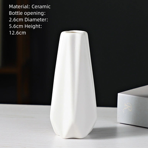 Wholesale Modern Simple <strong>White</strong> Matte Ceramic Tabletop <strong>Vase</strong> Hot Selling for Dried <strong>Flowers</strong> Decoration - Product Image 3