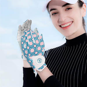 Cabretta ถุงมือกอล์ฟหนังแกะแท้สำหรับผู้หญิงอุปกรณ์กีฬานุ่มสบายโลโก้ออกแบบได้ตามต้องการ - Product Image 5