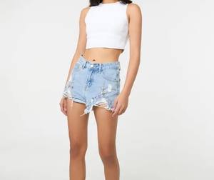 Nouvelle mode tenue décontractée femmes Shorts vêtements d'été haute qualité femmes Shorts haute qualité Shorts Denim coupures avec poches - Product Image 5