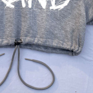 New Arrival Branded 100% Cotton Crop Top Gym Women's Hoodies Casual <b>Drop</b> Shoulder Oversized Printed Hoodie Sweatshirt for Girls - Product Image 3