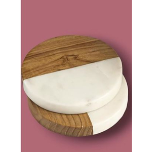 Modern White Handmade Coaster <b>Tea</b> Coffee and Cocktails Perfect <b>for</b> Home <b>Parties</b> Tabletop Protection <b>Set</b> of 4 Coasters - Product Image 5
