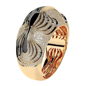 Bague Hip Hop Fine Design élégant avec motif irrégulier Bague en diamant Moissanite en or véritable pour les femmes fines en argent sterling 925 - Product Image 1