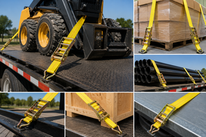 Ratchet <b>Cargo</b> Lashing Strap 100mm Hook Polyester 10000kg High Strength Transportation Equipment Private Label Manufacturer - Product Image 2