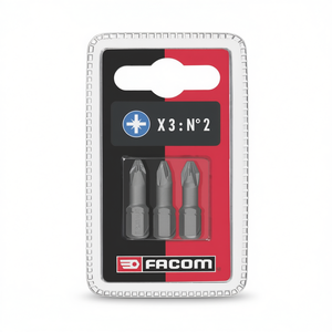 Jeu de 3 embouts haute performance Facom Série 1 pour vis Pozidriv - Product Image 3