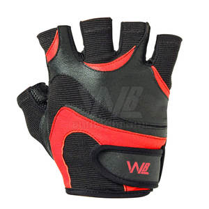 Guantes de entrenamiento de medio dedo unisex para gimnasio, levantamiento de pesas, cuero, Neopreno, soporte para Palma, secado rápido, transpirable, antideslizante - Product Image 2