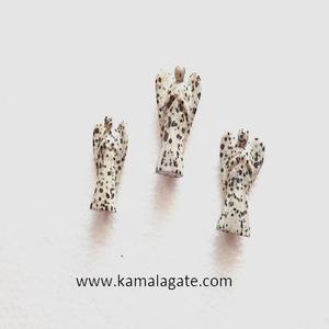 Pierre précieuse faite à la main de 2 pouces cristal d'ange sculpté Howlite naturelle pierre semi-précieuse style chakra pierre précieuse de guérison pour la vente en gros - Product Image 4