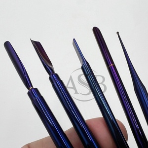 Professional Nail Tools Kit Sustainable Steel Purple Plasma Nail Pusher Clipper Private Logo Manicure <b>Pedicure</b> <b>Sets</b> Beauty - Product Image 6