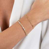 Magnifique Bracelet Classique pour Femme en Diamants de Forme Poire, Ovale et Marquise, Plaqué Rhodium, Or Rose, Or Blanc, Couleur E, Diamants de Laboratoire Certifiés IGI
