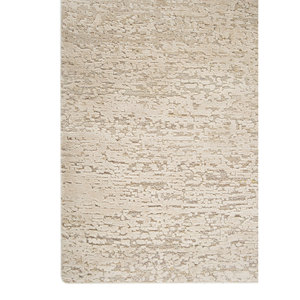 พรมขนสัตว์ผสมไหมถักมือสีเบจน้ำตาล Entropy รุ่น Esh-1524 (Cs-01) สำหรับตกแต่งบ้าน พรมห้องนั่งเล่นลายเรขาคณิต พรมรูปสี่เหลี่ยมผืนผ้าสำหรับห้องโถง - Product Image 4