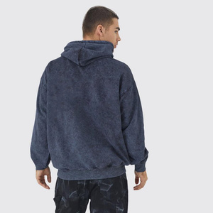 Fabricant de sweats à capuche personnalisés 26 couleurs 350 Gsm coton mélangé polaire doublé sweats à capuche surdimensionnés sweats à capuche pour hommes vierges - Product Image 2