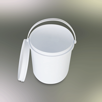 Seau rond en plastique transparent de 1 L, seau transparent de 1 litre pour fûts, seaux et barils
