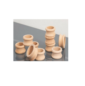 Servilletero de tela de madera de diseño clásico marrón claro pulido para cena uso decorativo - Product Image 1