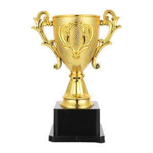 Plastic with Gold Metallic Finish with Base <b>Trophy</b> Cup Achievement Award Prize for Sports School Events Party Variety Size - Product Image 1