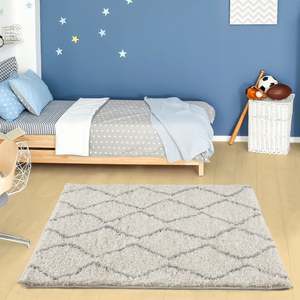 Alfombra Peluda Marroquí Gris Marfil 800 - Conjunto Duradero y Elegante - Product Image 4