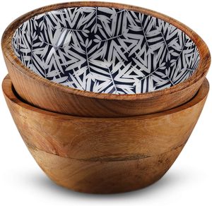 Tazones de Ensalada Desechables de Madera de Acacia Natural, Ecológicos y Personalizados con Diseño Moderno para Cocina, Restaurantes y Uso Doméstico - Product Image 4