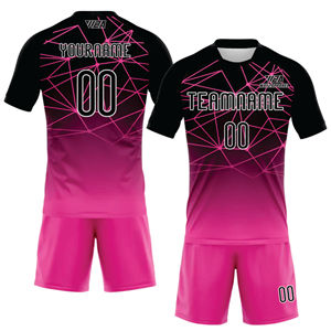 เสื้อทีมฟุตบอลผ้าโพลีเอสเตอร์ออกแบบได้ตามต้องการมีโลโก้100% สินค้ามาใหม่ - Product Image 1