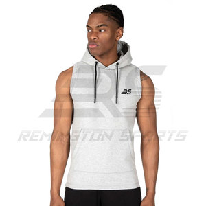 Sudaderas con capucha sin mangas para hombre de buena calidad a la venta sudaderas con capucha sin mangas para gimnasio lisas 2024 - Product Image 5