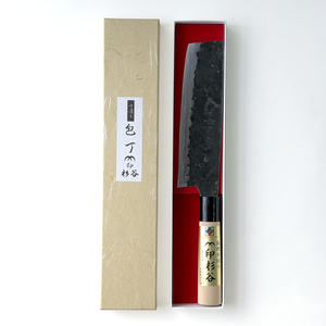 Cuchillo Nakiri Shirogami Hecho a Mano SHIMABARA HAMONO de Bajo Costo, Mango de Madera con Acabado Cepillado, 21 cm, Hecho en Japón, Envío Directo - Product Image 3