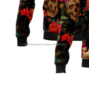 Custom Urban Streetwear Style Varsity Jacket Trendy 2017 con cuello levantado y logotipo bordado en la parte delantera - Product Image 5