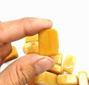 Pierre de haute qualité a dégringolé jaspe jaune cube de cristal naturel dégringolé guérison en vrac galet Agate pierre précieuse pierre naturelle en gros - Product Image 4