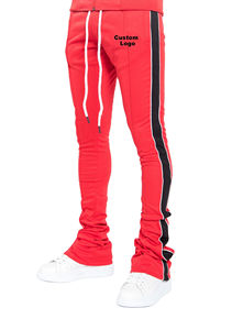 Pantalons de survêtement skinny en coton 100% pour homme, taille mi-haute, taille plus, pantalon de survêtement de qualité, impression de logo personnalisée, décontracté, empilé - Product Image 4