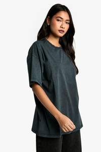 เสื้อสตรีทแวร์ระบายอากาศได้ดีสำหรับผู้หญิงเสื้อยืดโอเวอร์ไซส์สไตล์คลาสสิกทรงหลวมเสื้อลำลองสำหรับผู้หญิงซักกรด - Product Image 6