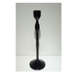 High Quality Black Shining Polished Aluminium Taper <b>Candle</b> Holder <b>Large</b> for Home Restaurant Hotel <b>Candle</b> Light Dinner Decorative - Product Image 1