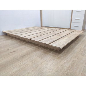 Cadre de lit minimaliste scandinave en bois massif durable - Mangue/Chêne - Product Image 6