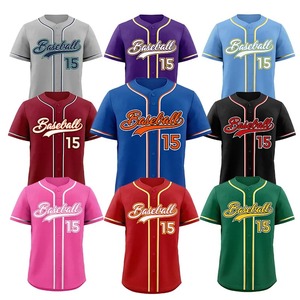Camisetas de manga corta ligeras de alta calidad con dos botones para hombre, camiseta de béisbol y softbol con logotipo personalizado para niños - Product Image 2