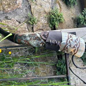 400ml de capacidad tallado vikingo beber cuerno Original genuino antiguo vikingo cuerno nuevo estilo beber cerveza cuerno Falak World Export - Product Image 1