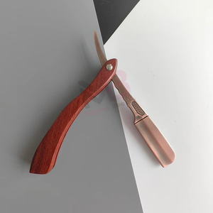 MAGMA BEAUTY Fournitures de Barbier en Gros Rasoir Professionnel Droit de Salon avec Manche en Bois et Logo Personnalisé - Product Image 4