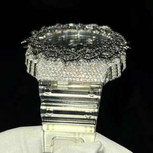 นาฬิกาเพชร Moissanite สำหรับผู้ชายนาฬิกาฮิปฮอปสุดหรูนาฬิกาเพชรสำหรับผู้ชาย VVS Moissanite - Product Image 4