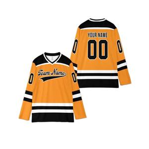 OEM Customized Made Professional Laced Collar Sublimated Hockey Uniform Youth Ice Hockey Jerseys - Product Image 4