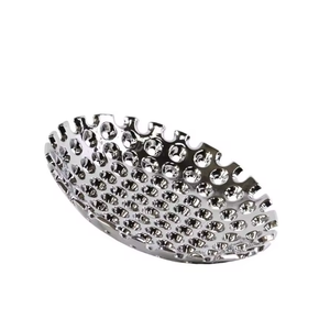 Plateau de service alimentaire en aluminium moderne de luxe en forme de feuille unique, décoration d'intérieur, décoration de table, vaisselle de cuisine, logo personnalisé - Product Image 4