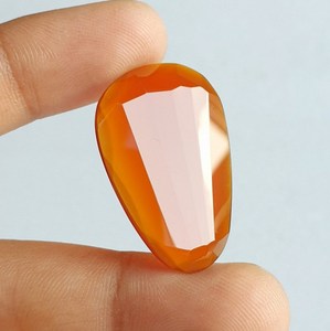 Cornaline naturelle pierre à facettes cornaline légère coupe cornaline lâche lisse cristal poli pour la fabrication de bijoux - Product Image 4