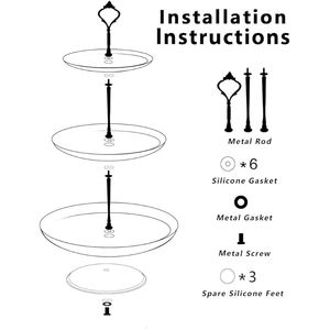 พรีเมี่ยมคุณภาพใหม่สไตล์การออกแบบเงินสําเร็จรูปเค้กขาตั้งจานงานแต่งงานโต๊ะตกแต่งเค้กขาตั้งที่ดีที่สุดราคา - Product Image 6
