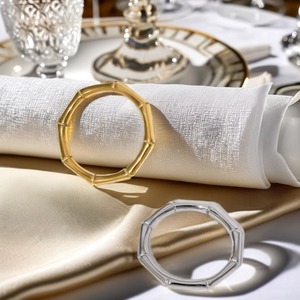 Porte-rond de serviette minimaliste pour décor de table de mariage événements de fête hôtel salle à manger accent de serviette simple et élégant - Product Image 6