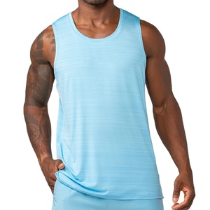 High Stretchy Round Neck Racerback Quick Dry Anti-Shrink Tank Top Gym Fitness Sports Top Breathable New Style <b>Running</b> <b>Singlet</b> - Product Image 1